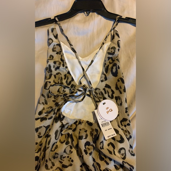 Revolve Amelia Slip Leopard Animal Print Metallic Slip Dress size XS/Small NWT - Picture 12 of 15